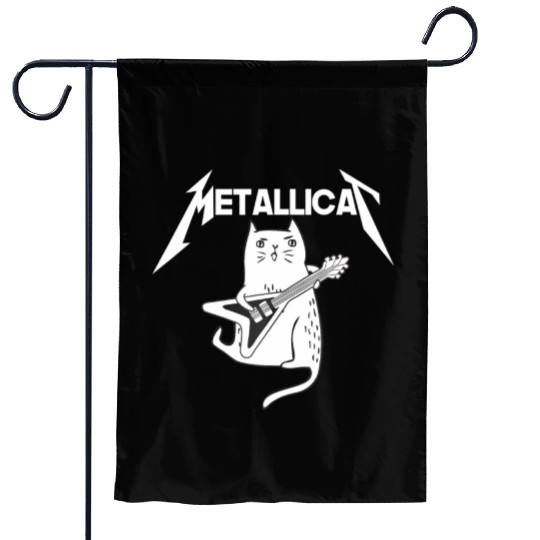 Mettalicat Rock Band Guitar Funny Christmas Garden Flags