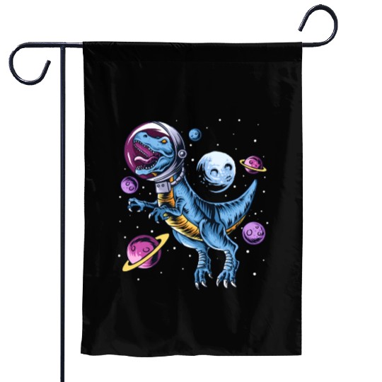 Dinosaur Astronauts Science Fiction Science Garden Flags