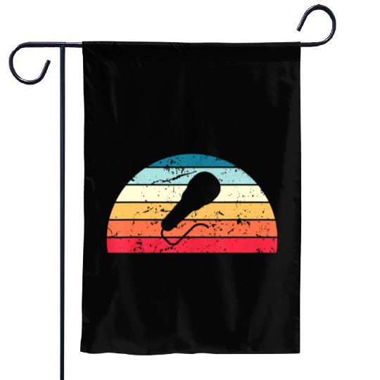 Karaoke Sunset distressed Sunrise Garden Flags