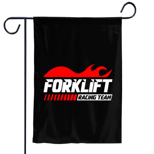 Forklift Racing Team Garden Flags