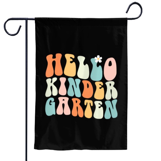 Hello Kindergarten Teacher Team Back To School Garden Flags