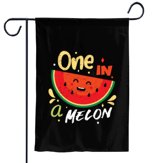 One In A Melon Watermelon Fruitarian Summer Fruit Garden Flags
