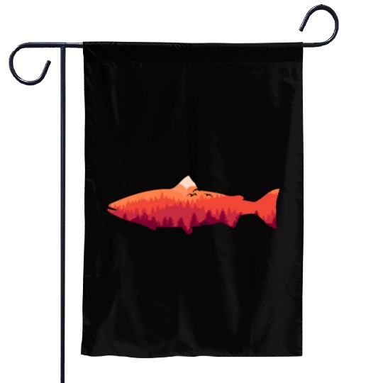 Trout Fly Fishing Nature Outdoor Fisherman Garden Flags