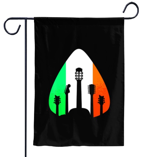 Musician Irish Guitar Music Saint Patricks Day Garden Flags