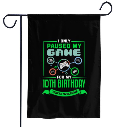 10 Gamer 10Th Bday Garden Flags