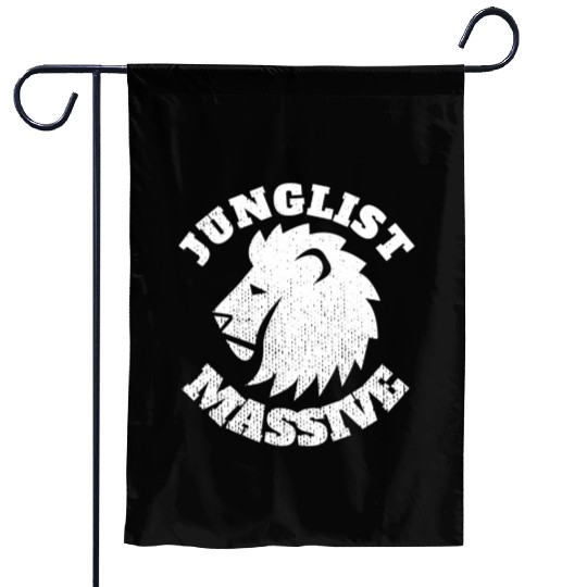Junglist Music DnB EDM Drum N Bass Lion Garden Flags