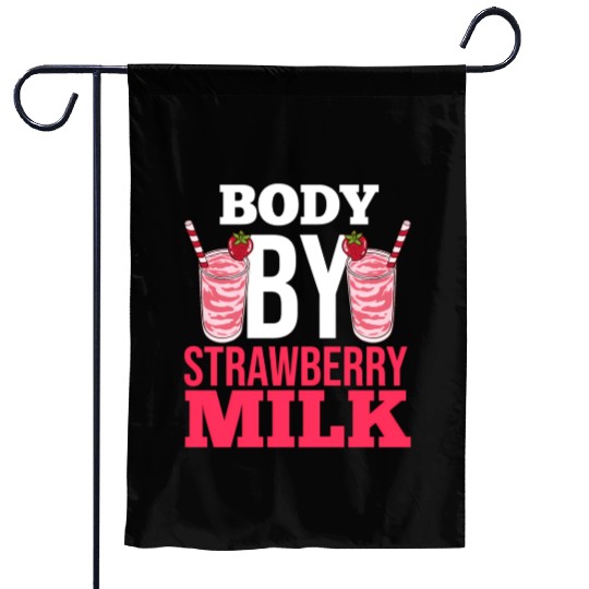 Strawberry Milk Shake Korean Vegan Japanese Garden Flags