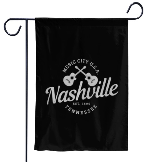 Nashville Tennessee Guitar Country Music City Garden Flags