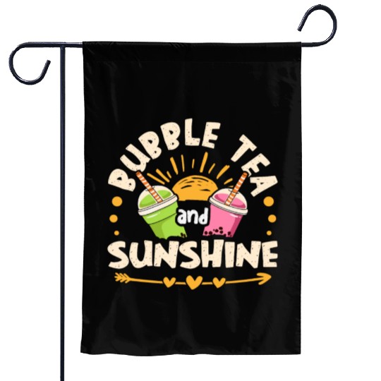 Bubble Tea And Sunshine Boba Tea Drinker Garden Flags