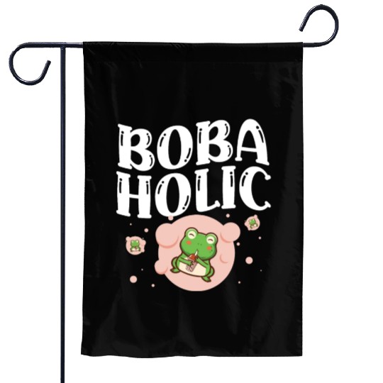 Bobaholic Bubble Tea Lover Boba Tea Drinker Korean Garden Flags