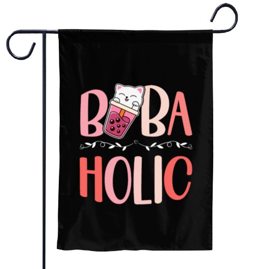 Bobaholic Bubble Tea Lover Boba Tea Drinker Korean Garden Flags