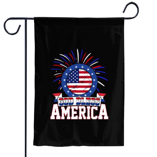 God Bless America Independence Day USA Patriot Garden Flags