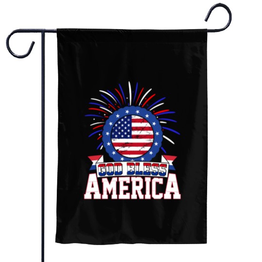God Bless America Independence Day USA Patriot Garden Flags