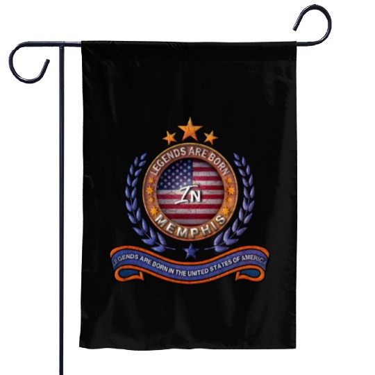 Legends of Memphis Tennessee Retro USA Flag Garden Flags