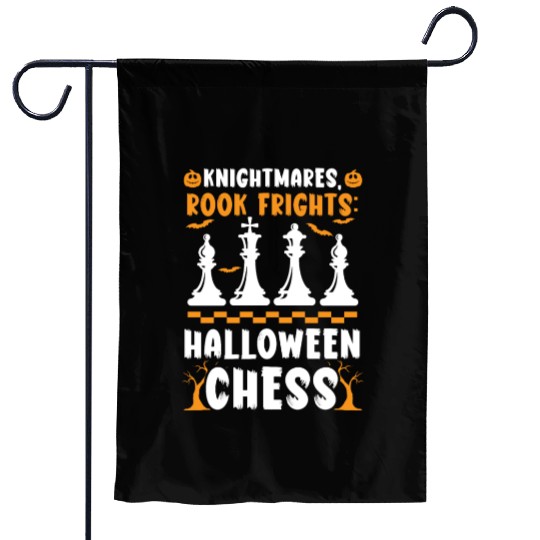 Chess Halloween Trick Or Treat Chess Board Game Garden Flags