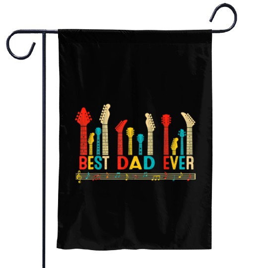 Best Dad Ever Daddy Guitar Vintage Guitar Fathers Garden Flags