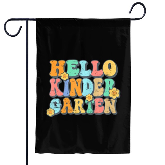 Hello Kindergarten Teacher Team Back To School Garden Flags