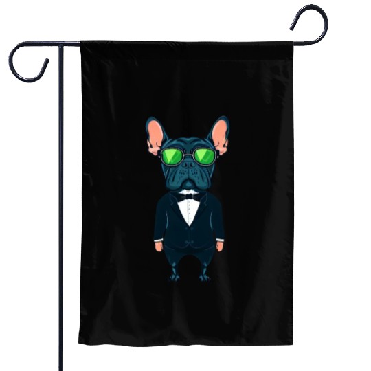 Frenchie The Gangster Garden Flags