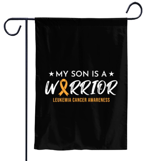 Son Warrior Leukemia Cancer Garden Flags