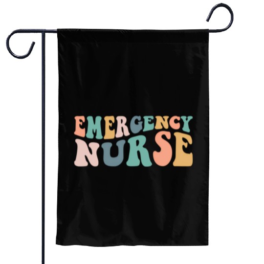 Groovy Er Nurse Emergency Room Nurse School Wo Garden Flags