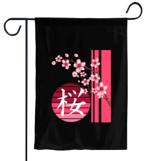 Sakura Flowers Spring Cherry Blossoms Japanese Kan Garden Flags