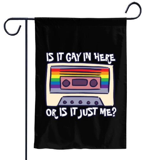 Is It Gay Here LGBTQ Ally Trans Gay Pride Rainbow Garden Flags
