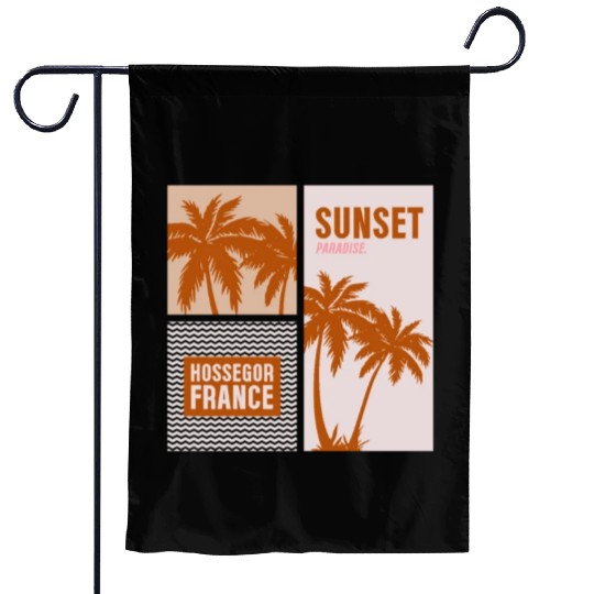 Sunset Paradise Hossegor France Garden Flags