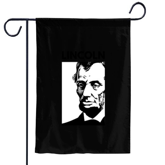 Black White Abraham Lincoln Garden Flags