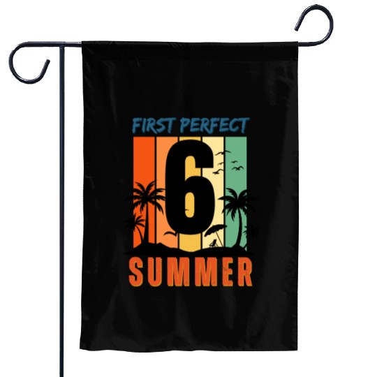 First perfect (number) summer version 2 light Garden Flags