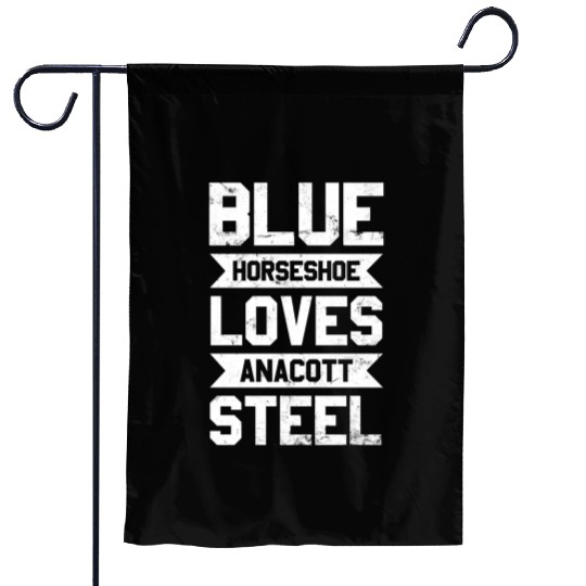 Blue Horseshoe Loves Anacott Steel Garden Flags