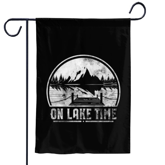 On Lake Time Summer Boating And Fishing Garden Flags