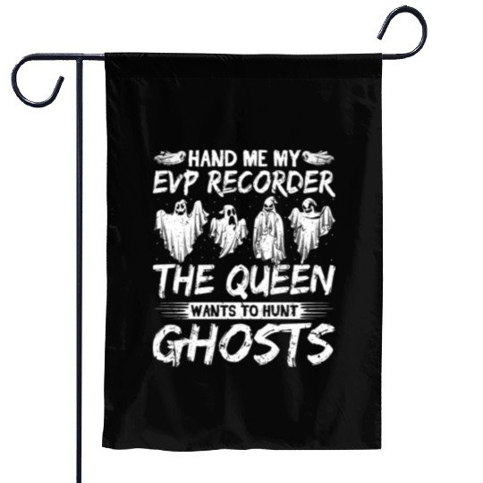 Evp Recorder Queen Ghost Hunting Garden Flags