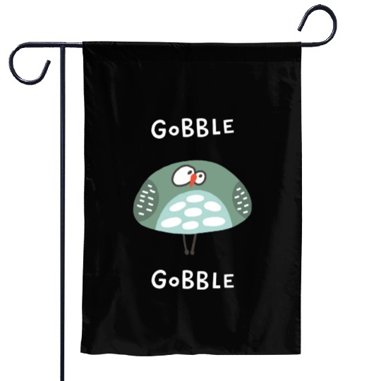 Gobble Gobble Strange Bird Garden Flags