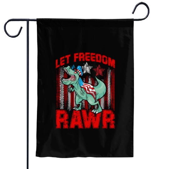 Let Freedom Rawr Garden Flags
