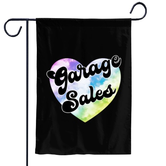 Garage Sales pastel cloud heart Garden Flags
