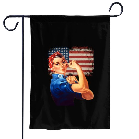 Rosie The Riveter American Flag Usa Rosie The Garden Flags