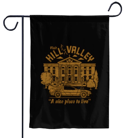 Back To The Future Visit Hill Valley A e Place To Garden Flags