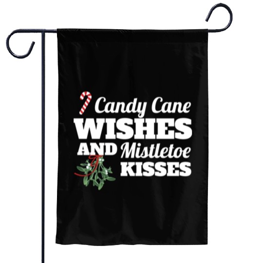Candy Cane Wishes And Mistletoe Kisses Christmas Garden Flags