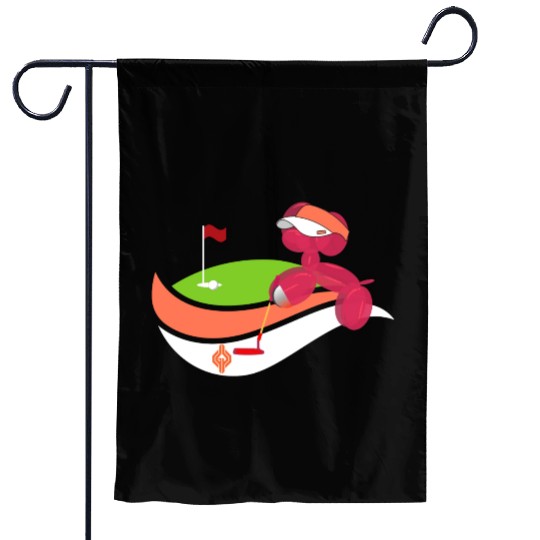 Summer Golf Balloon Dog Garden Flags