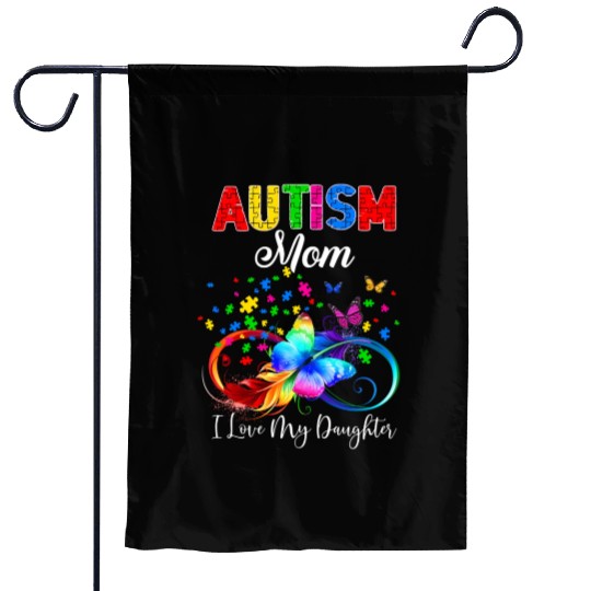 Butterfly Autism Mom I Love My Daughter Support Au Garden Flags