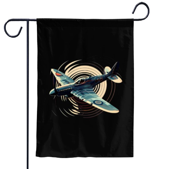 Spitfire Airplane Vintage Pilot Aviator Military Garden Flags