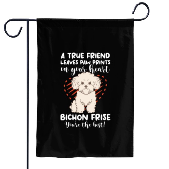 A True Friend Leaves Paw Prints On Your Heart Garden Flags