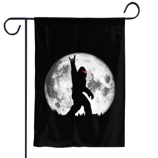 Rock N' Roll Bigfoot Sunglasses Night Stroll Moon Garden Flags