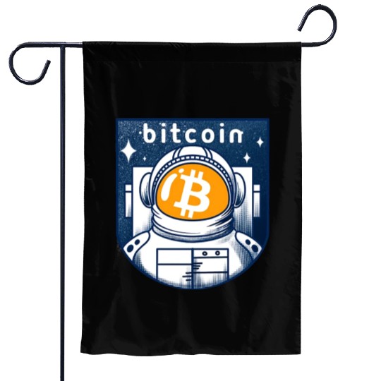 Bitcoin Coin-Crypto Astronaut Garden Flags