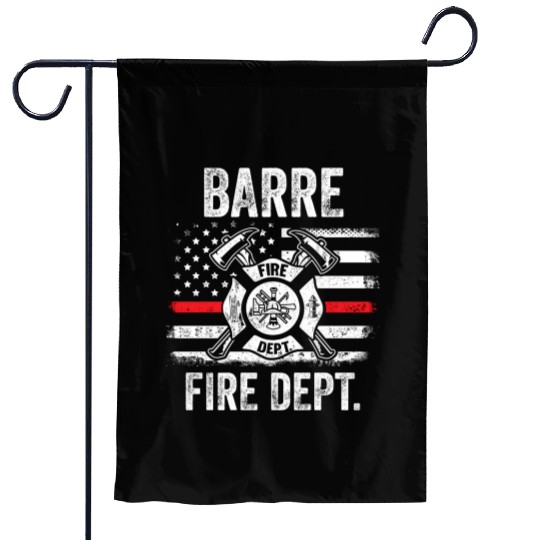 Barre Vermont Fire Dept Thin Red Line Garden Flags