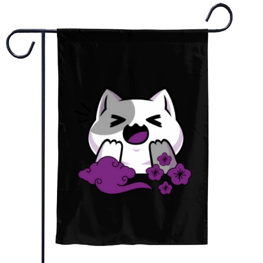 Asexual Subtle Ace Pride Anime And Cat Japanese Garden Flags
