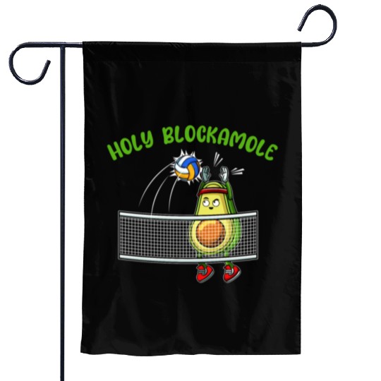 Holy Blockamole I Volleyball Avocado Food Garden Flags
