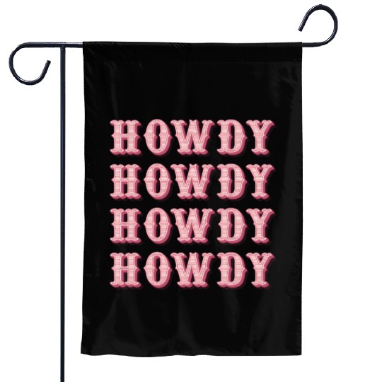 White Cowgirl Howdy Rodeo Western Country Southern Garden Flags