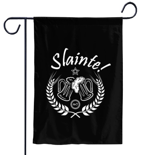 Slainte Irish Beer Greeting Garden Flags