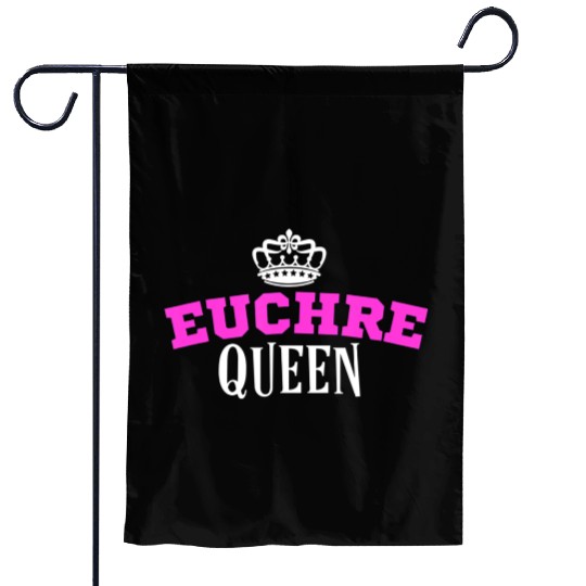 Euchre Card Game Queen Mom Gift Aunt Hearts Garden Flags
